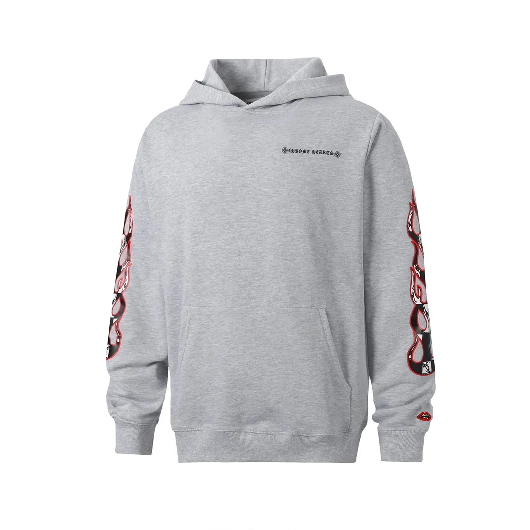P240 -Chrome Hearts/Chrome Hearts 23ss graffiti spoof printed hooded sweatshirt -High weight, high density and high quality. The wool is soft, delicate and skin-friendly. It feels soft and silky. It has excellent warmth and skin-friendly properties.